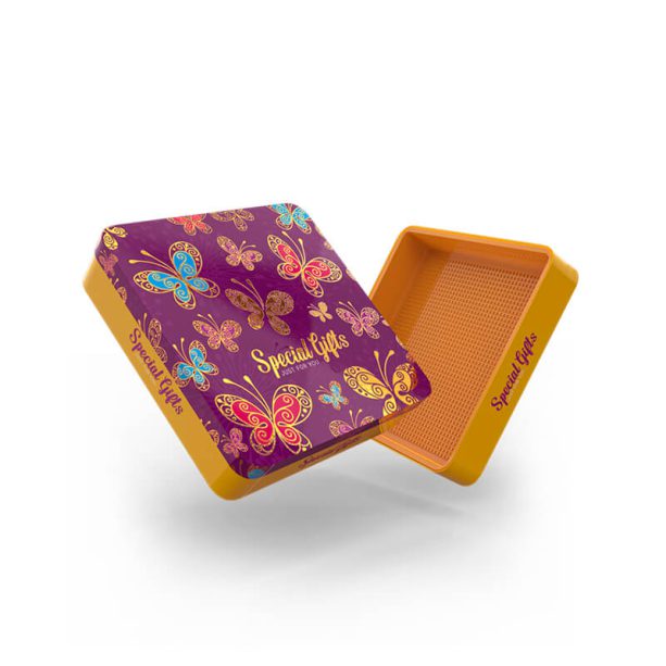 جعبه مقوایی با طرح پروانه